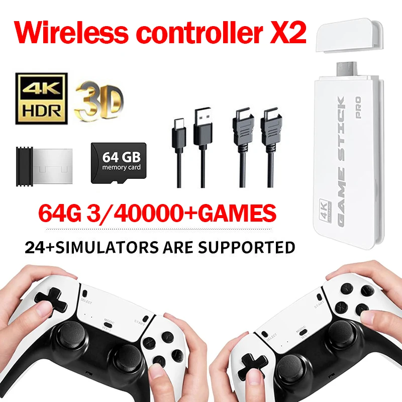 Gaming Console In Chinese - M15 4K TV Game Stick 64GB