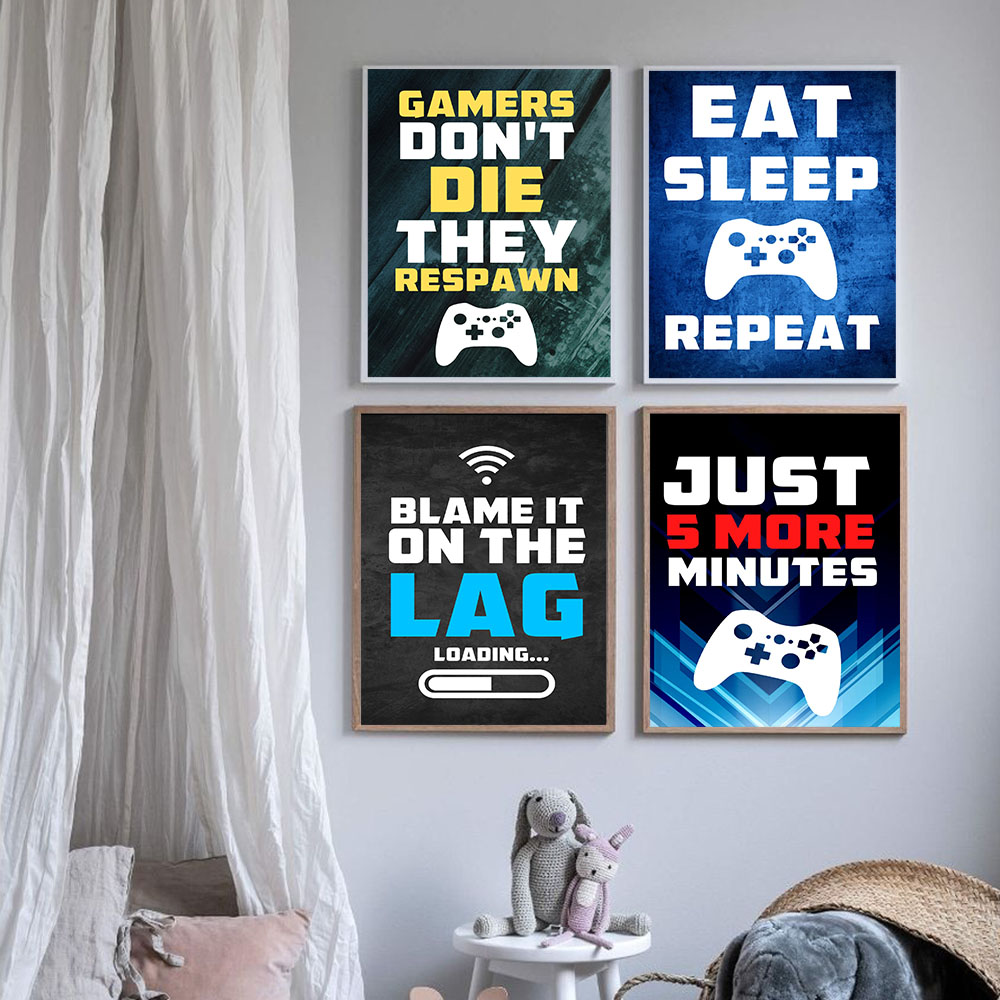 Gaming Quotes Art Painting Con - Gaming Console Picture recension och pris