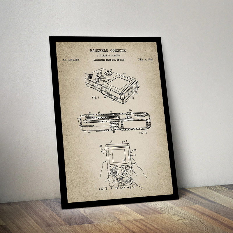 Vintage Game Console Blueprint - Gaming Console Picture recension och pris