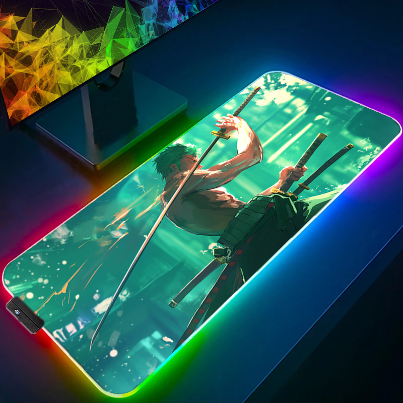 ONE PIECE Zoro Mouse Pad RGB G - Gaming Console Desk recension och pris