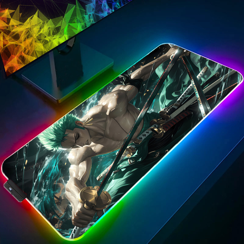 ONE PIECE Zoro Mouse Pad RGB G - Gaming Console Desk recension och pris