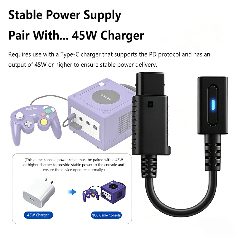 12cm Type C 45W PD Charge Cabl - Gaming Console Cube recension och pris